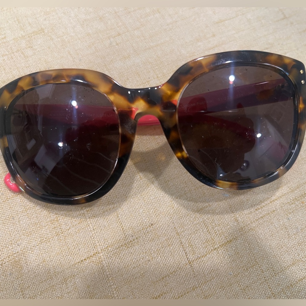 Tortoise and Pink Coach Sunglasses